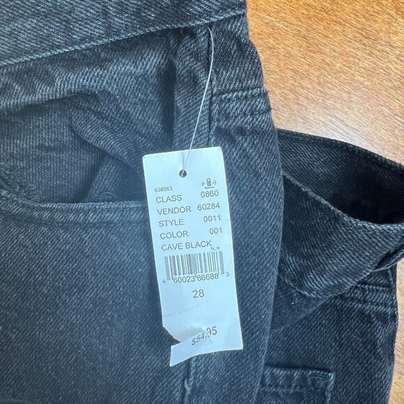 NEW PacSun Dad Jean Shorts Womens 28 Black High Rise Cut Off Button Fly Denim - Picture 13 of 13